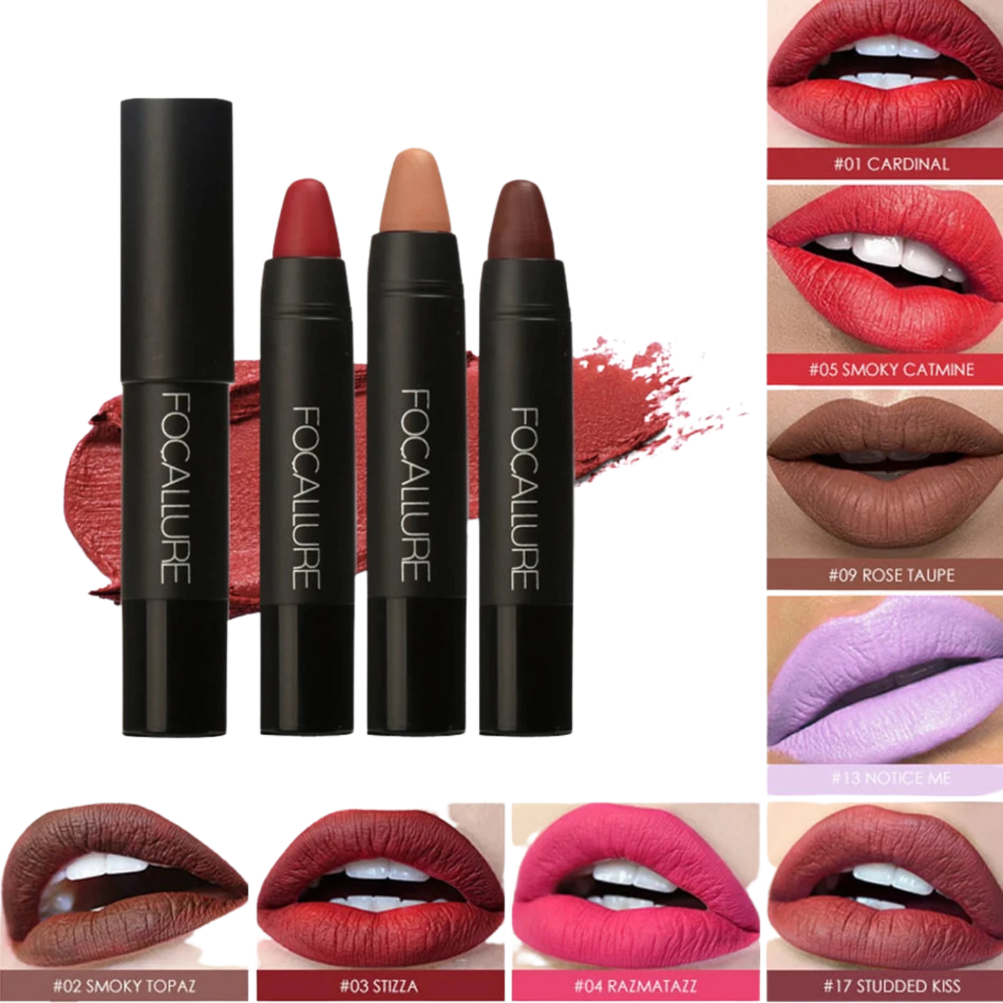 FOCALLURE Matte Lipstick – Waterproof & Long-Lasting - Lylamor.com