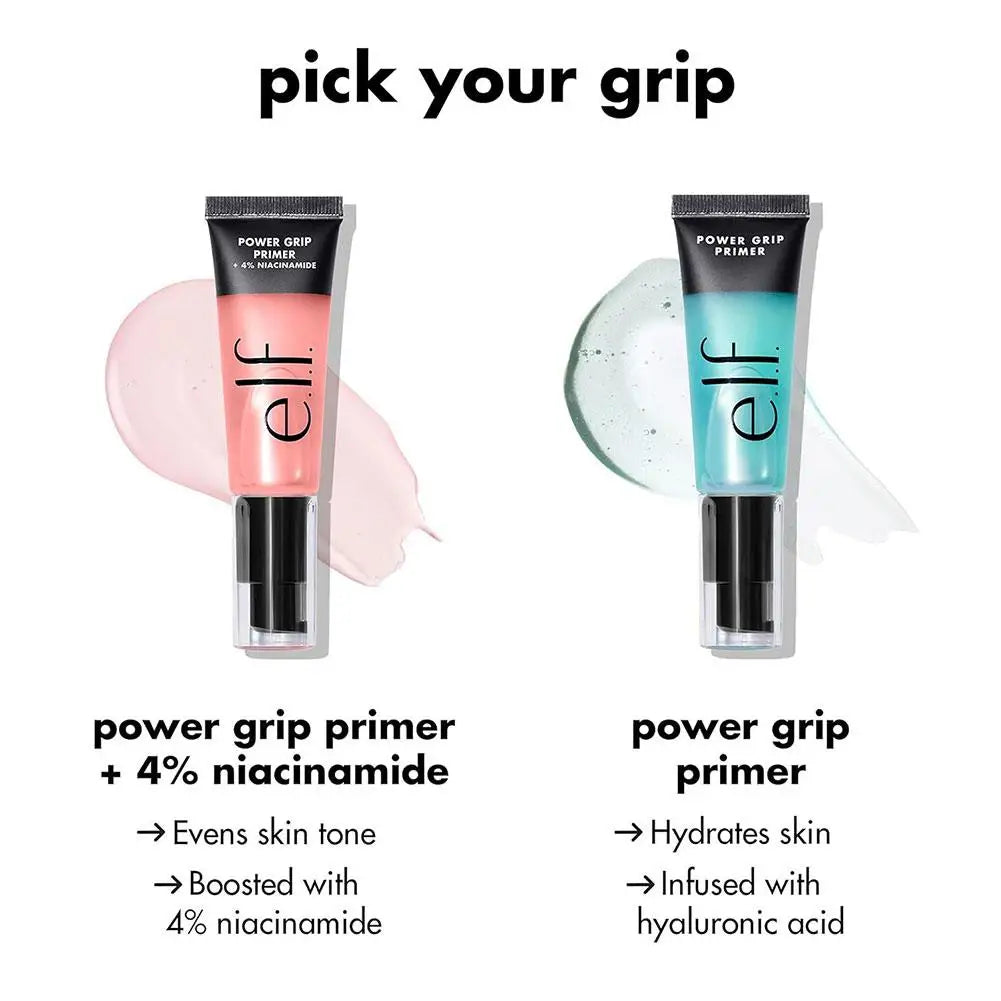 Gel Primer Power Grip – Infusé d'acide hyaluronique et de niacinamide pour un maquillage hydraté et longue tenue
