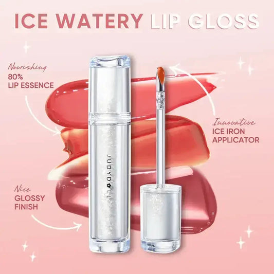 Judydoll Ice Iron Lip Glaze Shine Non-Stick Watery Lip Gloss - Lylamor.com