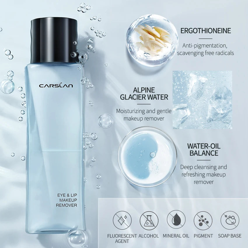 Carslan Plant Extract Eye Lip Makeup Remover Alcohol-free Gentle Soothing Moisturizing Makeup Cleansing Water Facial Cleanser - Lylamor.com