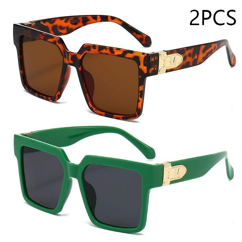 Luxury Square Oversized Sunglasses – 2025 Fashion UV400 Unisex Shades