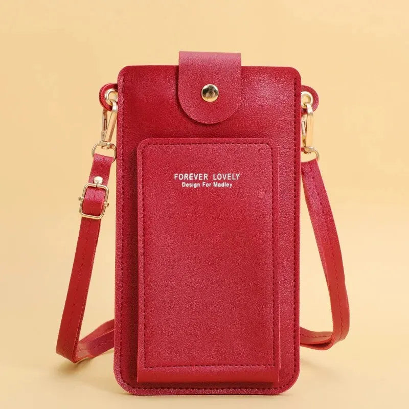 Soft Leather Crossbody Phone Bag – Stylish & Functional Wallet Purse for Women