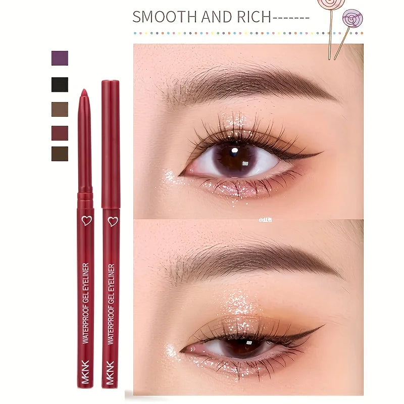 5-Color Waterproof Eyeliner Pencil Set – Long-Lasting & Smudge-Proof