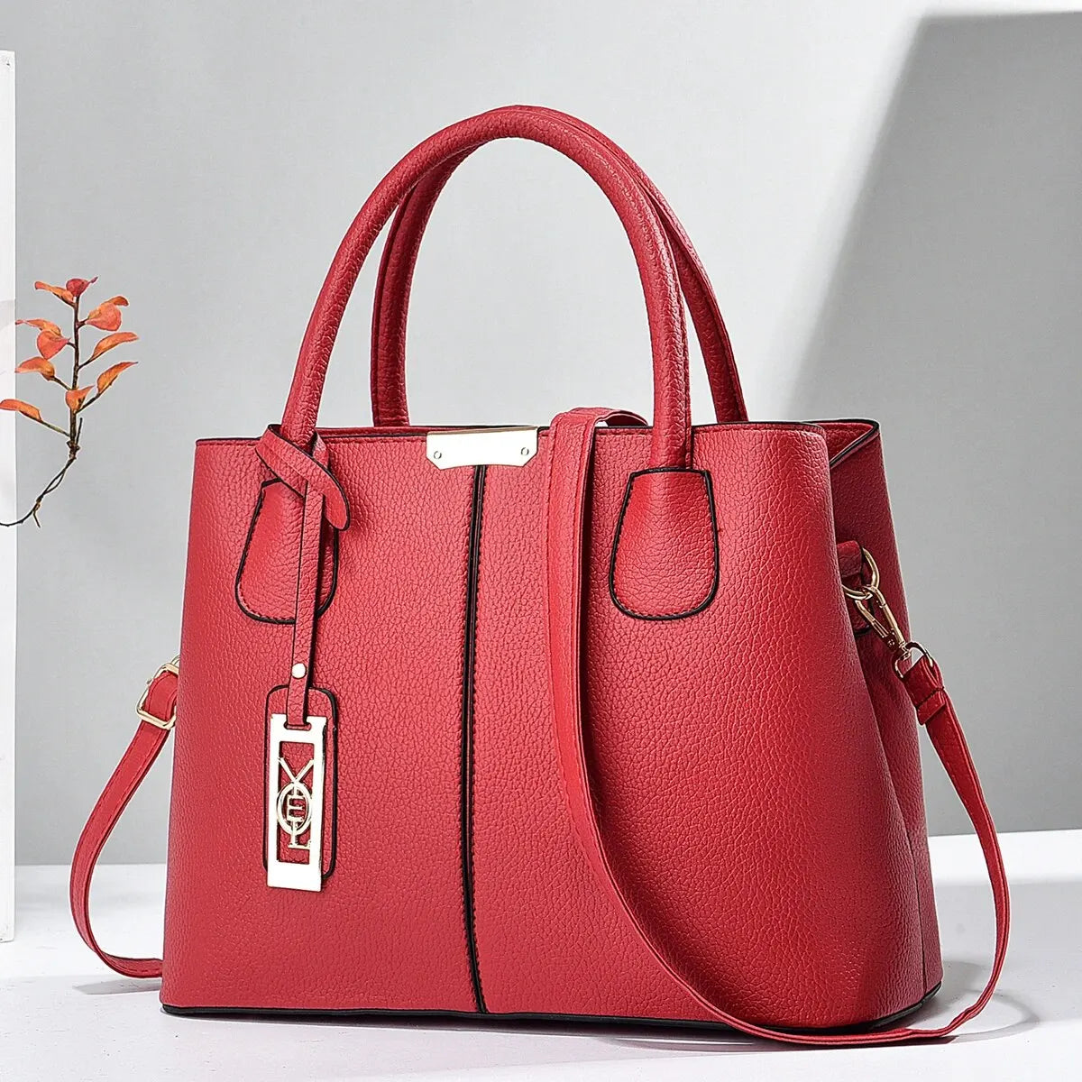 Leather Handbag for Women with Zipper Closure - Lylamor.com