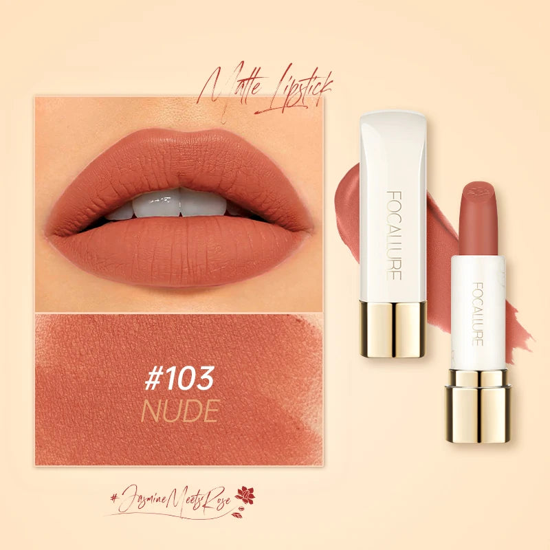 FOCALLURE 16 Shades Matte Lipstick – Long-Lasting, Waterproof & High-Pigment Lip Color for Women - Lylamor.com