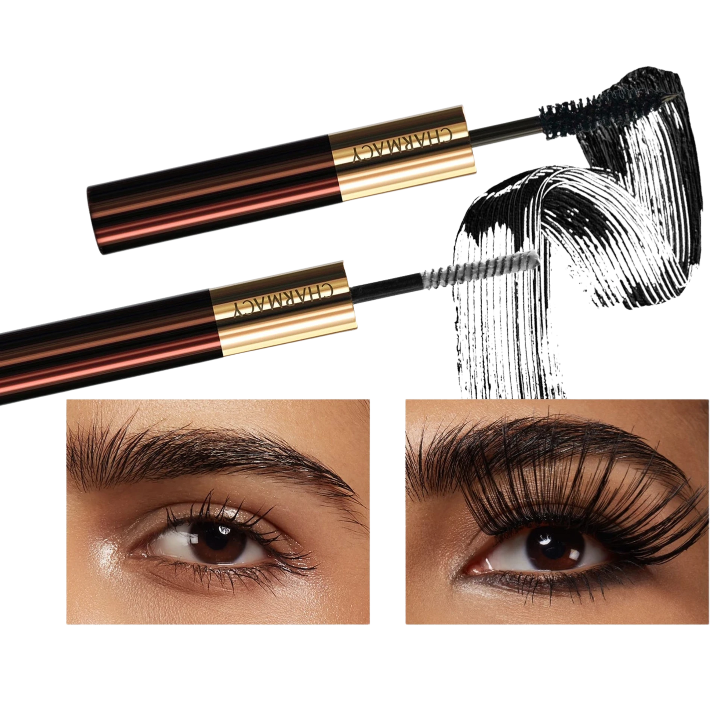 3D Double Head Mascara – Lengthening, Volumizing & Waterproof Black Mascara