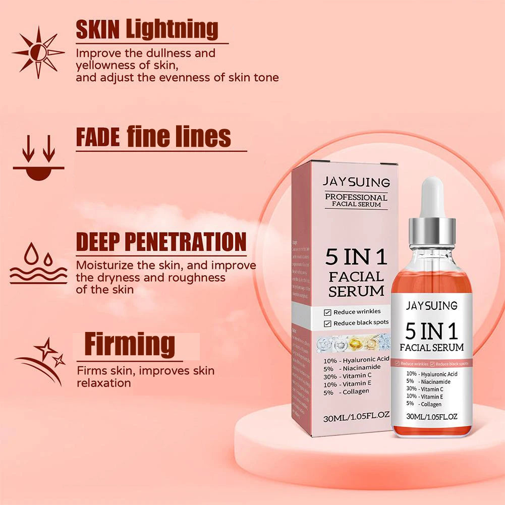 5-in-1 Vitamin C Face Serum – Brightening, Firming & Pore-Minimizing Treatment