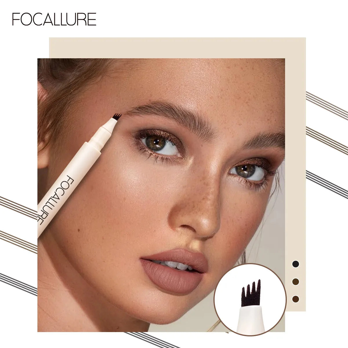 4 Forks Eyebrow Pencil – Waterproof, Long-Lasting & Natural Brow Enhancer - Lylamor.com