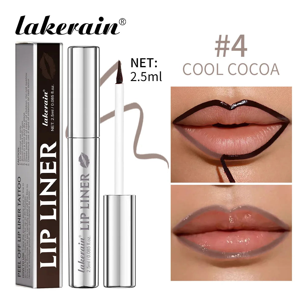 Lakerain 4 Color Peel Off Lip Liner – Long Lasting, Waterproof, Smudge-Proof, Hydrating Lip - Lylamor.com