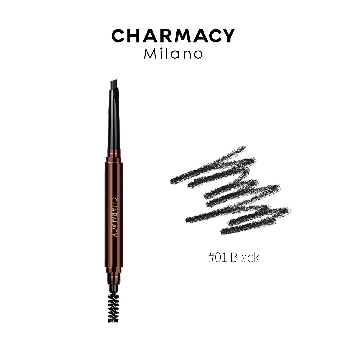 CHARMACY Professional 2-in-1 Triangle Eyebrow Pencil | Long-Lasting Waterproof Brow Definer