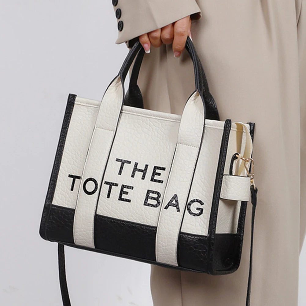 PU Leather Messenger Bag Fashion Letter Underarm Bag Casual Large Capacity Adjustable Strap Simple Portable for Weekend Vacation - Lylamor.com