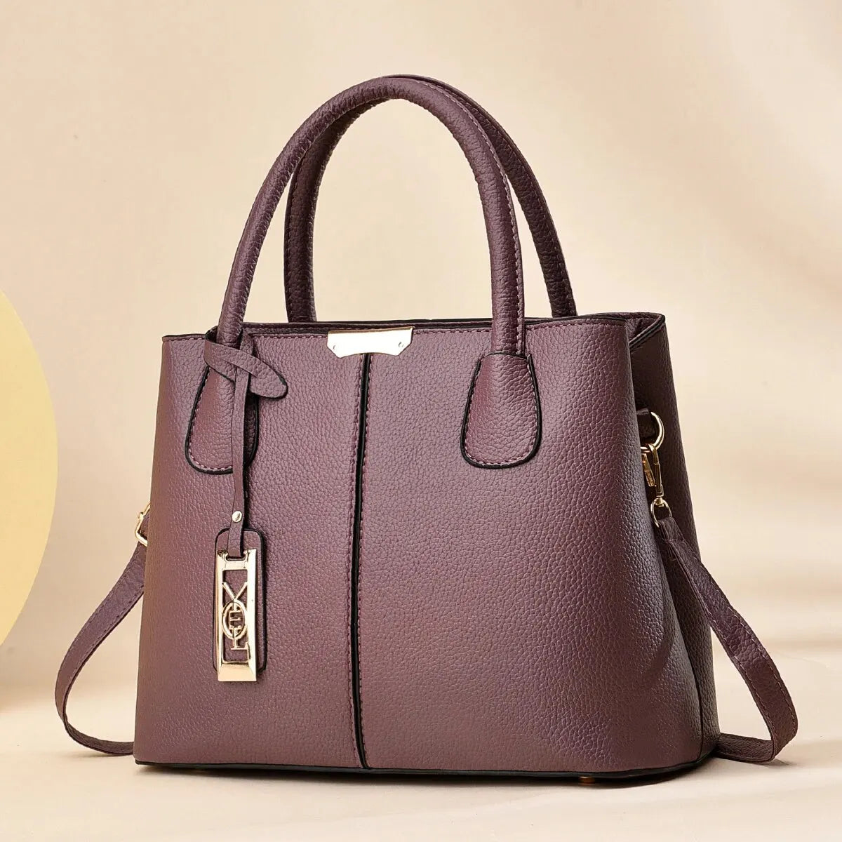 Leather Handbag for Women with Zipper Closure - Lylamor.com