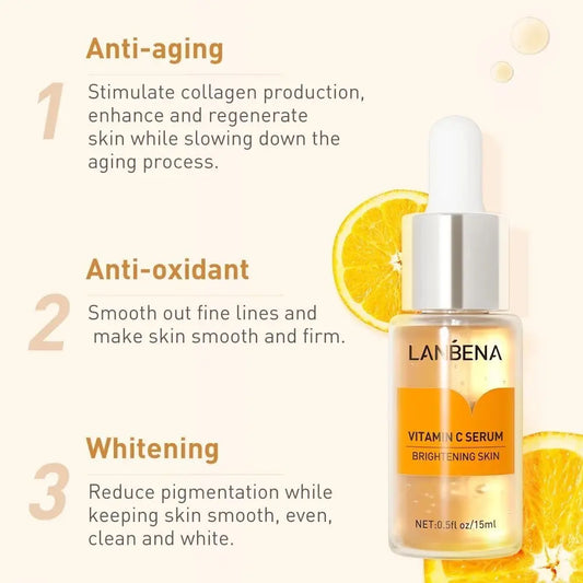 LANBENA Vitamin C Facial Essence 17ml – Brightening, Firming & Anti-Aging Serum for Women - Lylamor.com