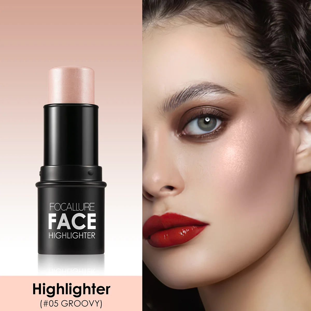 FOCALLURE Bronzer & Highlighter Stick – Waterproof Contour Corrector Illuminator Cream for Face & Body Makeup - Lylamor.com