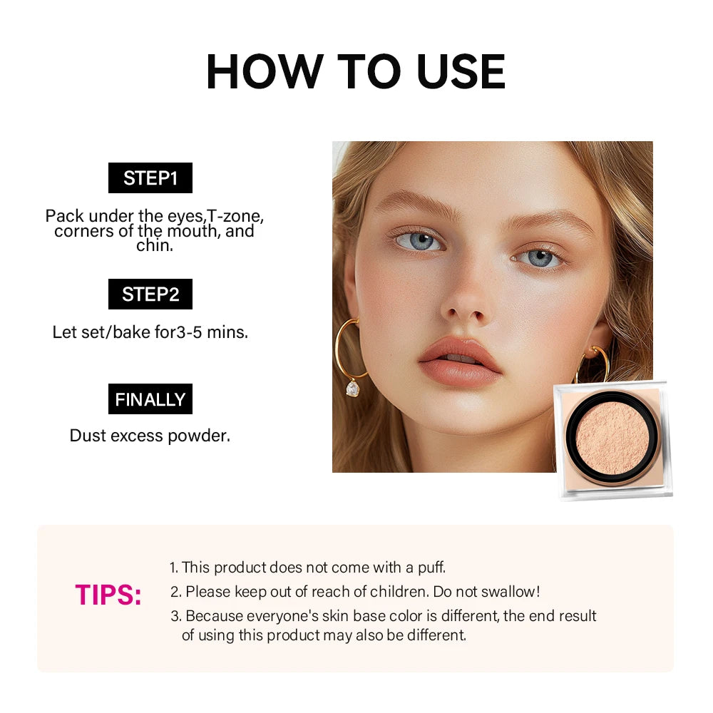 Monochrome Loose Baking & Setting Powder Long Lasting Oil Control Matte - Lylamor.com