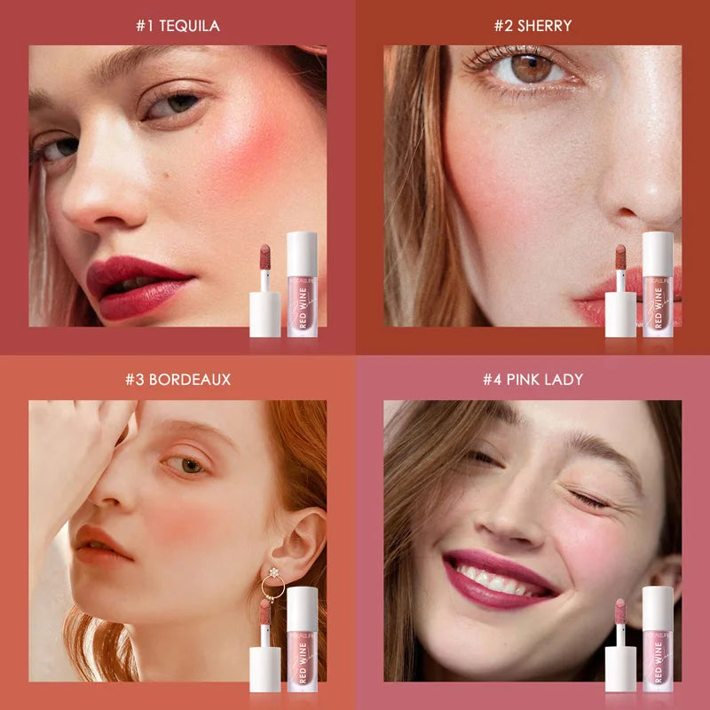 FOCALLURE Liquid Blusher 4 Colors Long Lasting Matte Korean Makeup - Lylamor.com