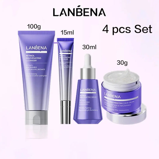 LANBENA Retinol Facial Skincare Serum Set – Anti-Aging, Firming, Moisturizing, Reduces Fine Lines & Rejuvenates Skin - Lylamor.com