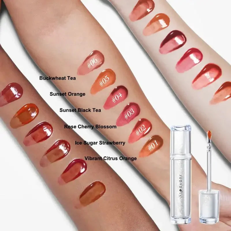 Judydoll Ice Iron Lip Glaze Shine Non-Stick Watery Lip Gloss - Lylamor.com