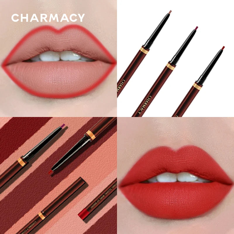 Red Lipliner Tint Lipstick Long-Lasting Waterproof Matte Lips Makeup Cosmetic Nude Lipliner Lipstick Pencil