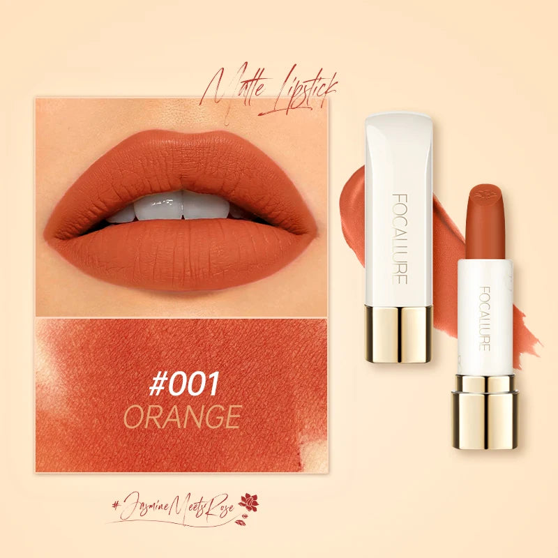 FOCALLURE 16 Shades Matte Lipstick – Long-Lasting, Waterproof & High-Pigment Lip Color for Women - Lylamor.com