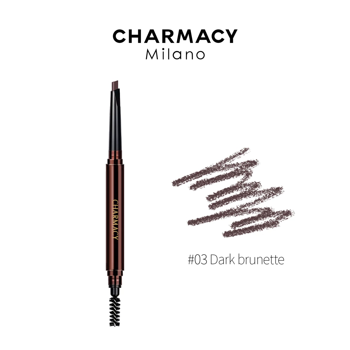 CHARMACY Professional 2-in-1 Triangle Eyebrow Pencil | Long-Lasting Waterproof Brow Definer