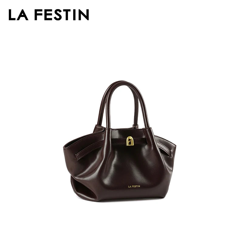 LA FESTIN Suede Leather Bucket Bag – Small Shoulder & Crossbody Tote - Lylamor.com