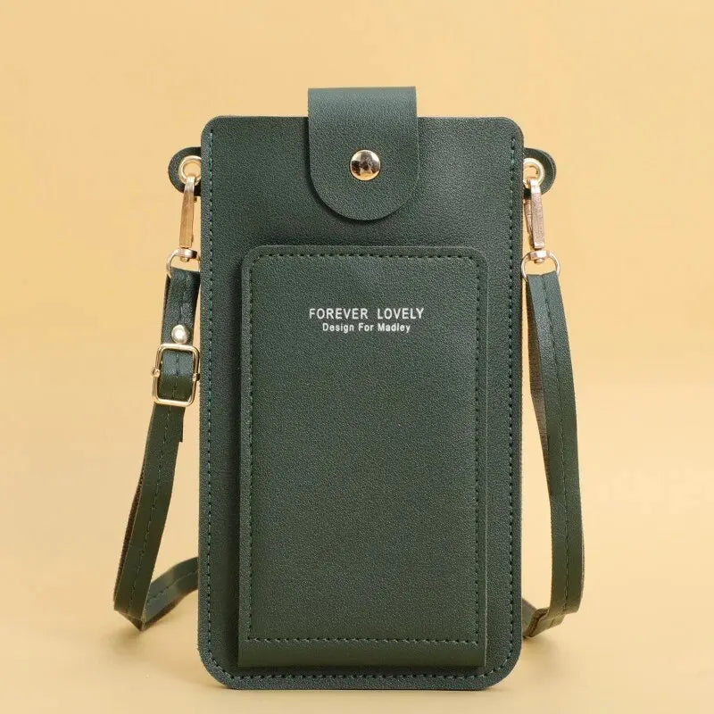 Soft Leather Crossbody Phone Bag – Stylish & Functional Wallet Purse for Women