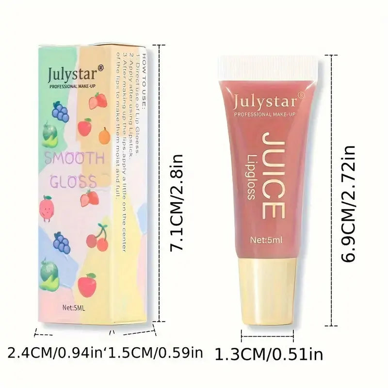 Crystal Clear Jelly Lip Oil - Moisturizing Lip Gloss with Fruit Scent