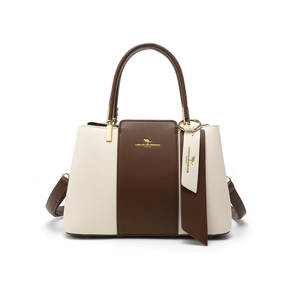 AMYMANG Soft Leather Large Capacity Shoulder and Crossbody Casual Tote Bag - Lylamor.com