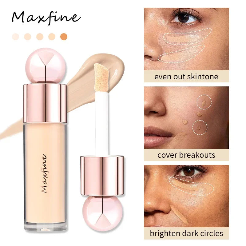 Cream Concealer Full Coverage Foundation Cream For Dark Skin Oil-Control Korean Moisturizing Foundation Lasting Base Makeup