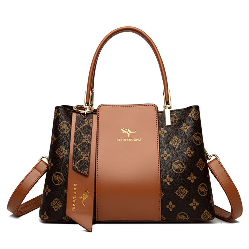 AMYMANG Soft Leather Large Capacity Shoulder and Crossbody Casual Tote Bag - Lylamor.com