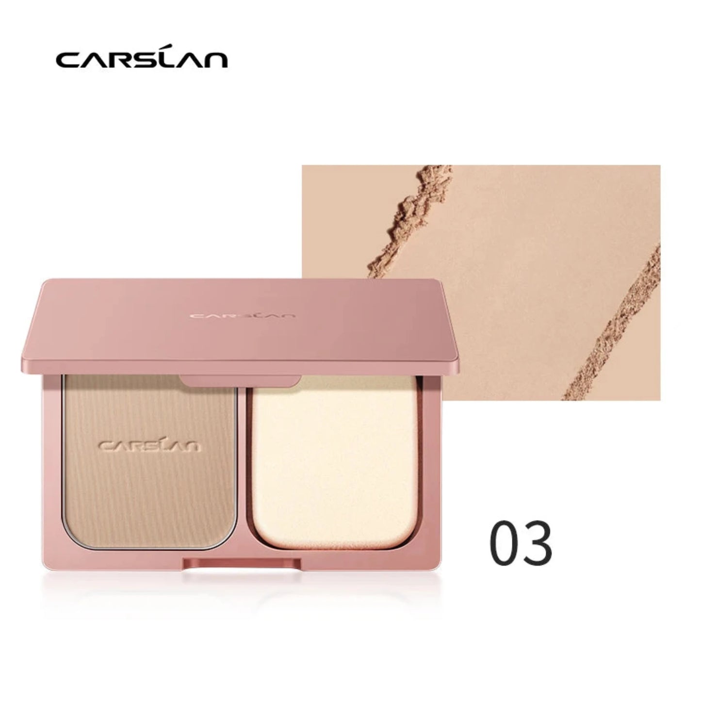 CARSLAN Long-lasting Oil Control Pressed Powder – Matte Waterproof Brightening Face Powder 9g - Lylamor.com