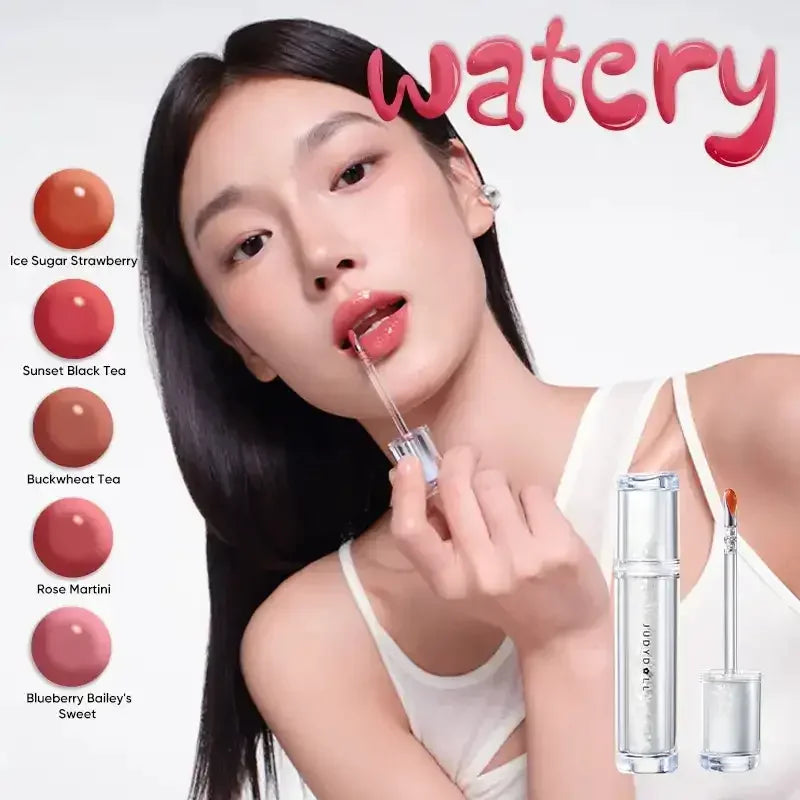 Judydoll Ice Iron Lip Glaze Shine Non-Stick Watery Lip Gloss - Lylamor.com
