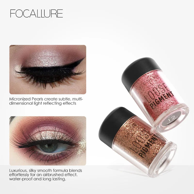 FOCALLURE 18 Colors Glitter Eyeshadow Palette – Waterproof Shimmer, Matte & Metallic Eye Makeup for Women - Lylamor.com