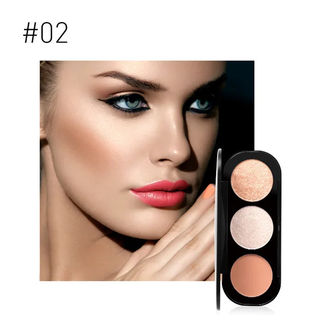 FOCALLURE 3-in-1 Makeup Palette – Blush, Highlighter & Bronzer Long-Lasting Face Powder for Women - Lylamor.com