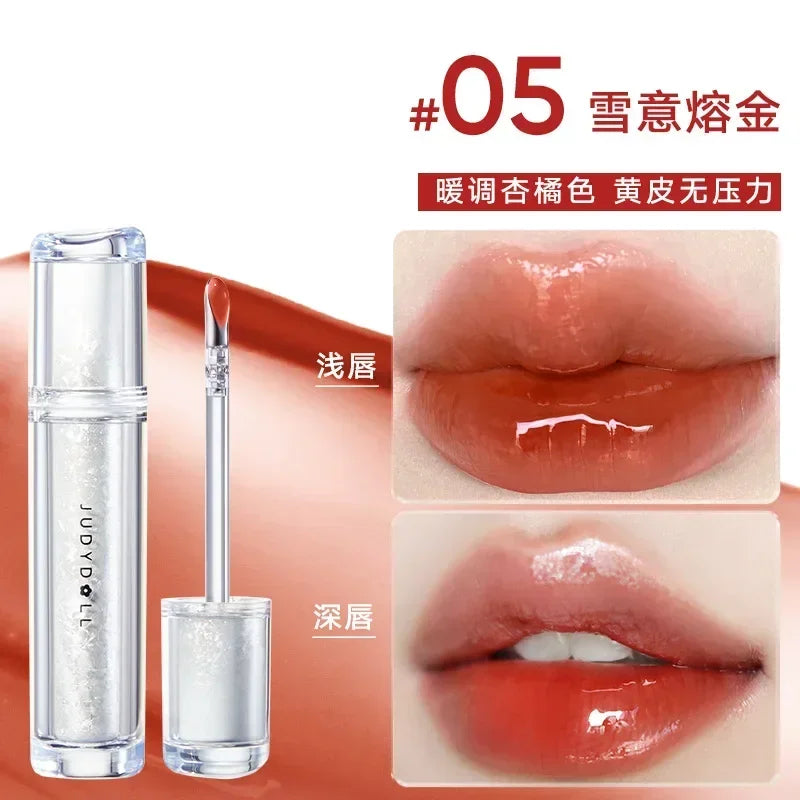 Judydoll Ice Iron Lip Glaze Shine Non-Stick Watery Lip Gloss - Lylamor.com