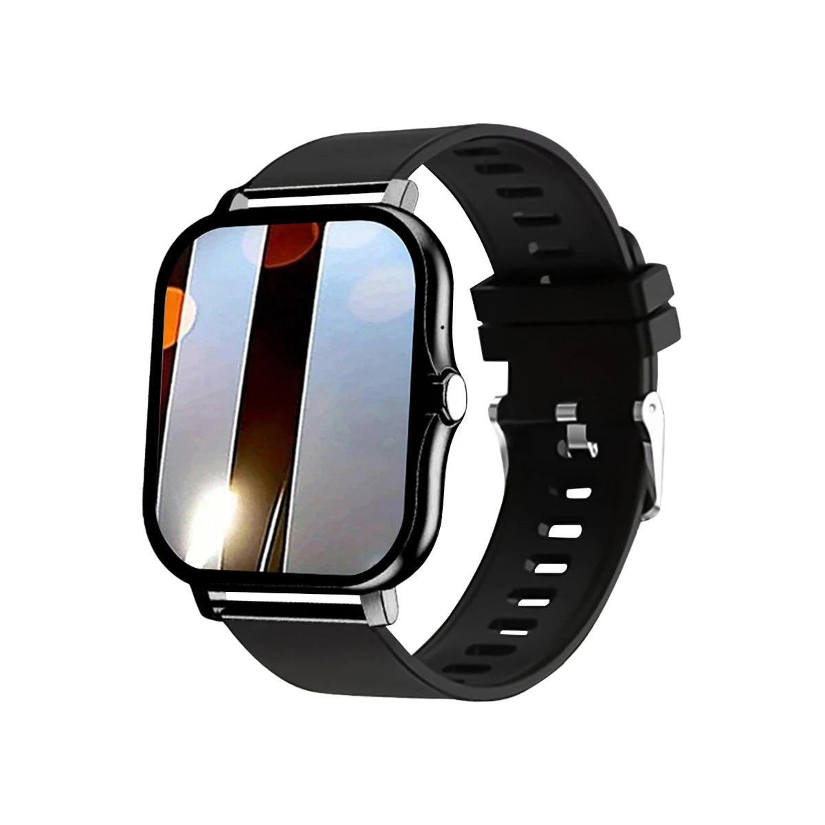 Montre connectée Bluetooth avec écran 1,44". Design unisexe.