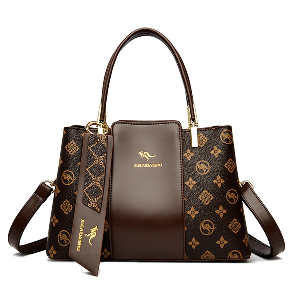 AMYMANG Soft Leather Large Capacity Shoulder and Crossbody Casual Tote Bag - Lylamor.com