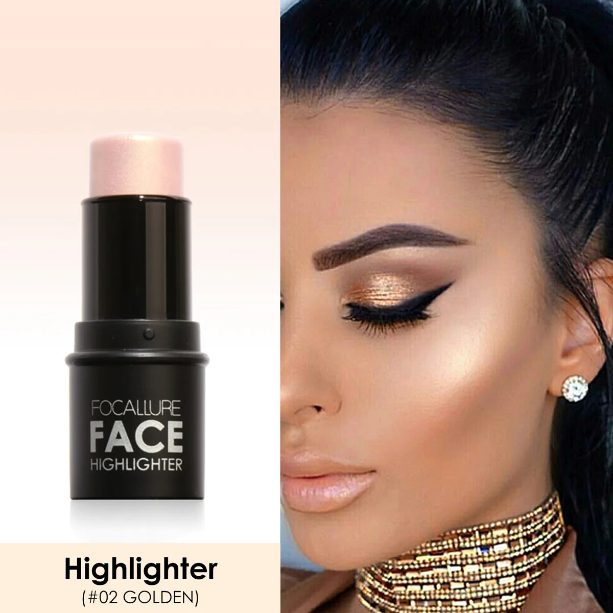 FOCALLURE Bronzer & Highlighter Stick – Waterproof Contour Corrector Illuminator Cream for Face & Body Makeup - Lylamor.com