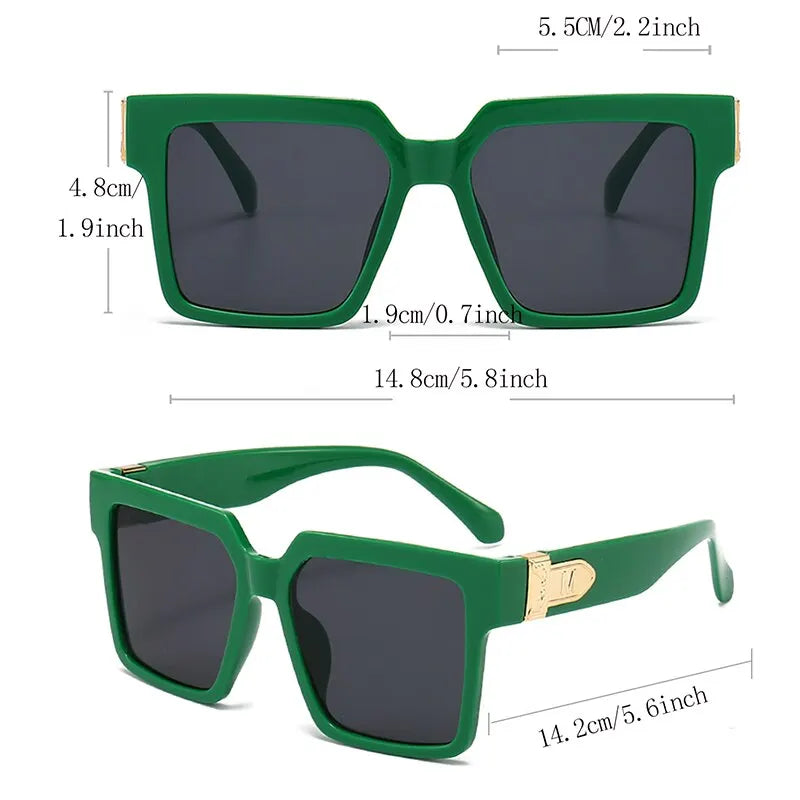 Luxury Square Oversized Sunglasses – 2025 Fashion UV400 Unisex Shades