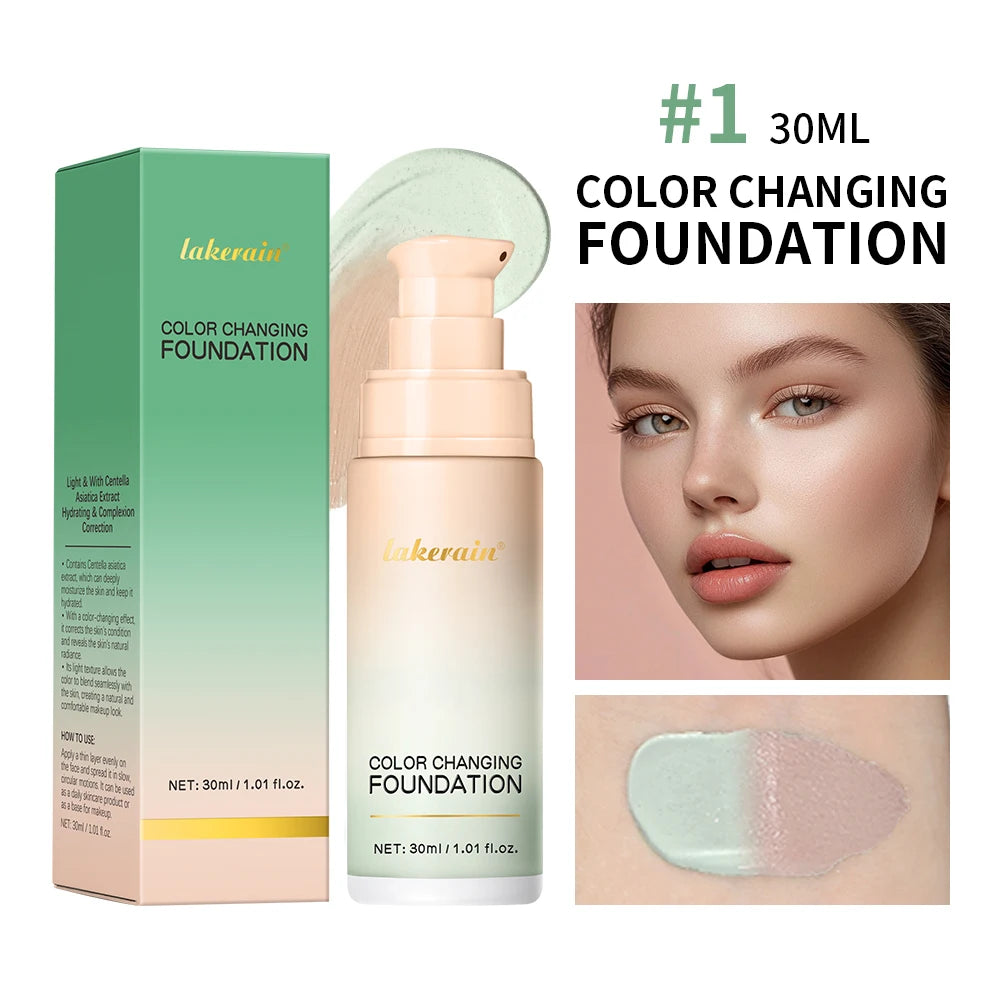 Color Changing Foundation 4 In 1 Moisturizer Longwearing Waterproof Concealer Even Skin Toning Sunscreen Spf 30 Whitening Makeup - Lylamor.com