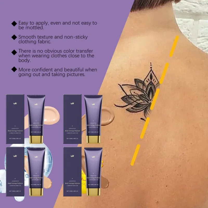 Beauty Body Coverage Perfector–Waterproof Leg & Body Makeup-Concealer For Scars, Spots, Veins, Tattoos and More Blend Cosmetics - Lylamor.com