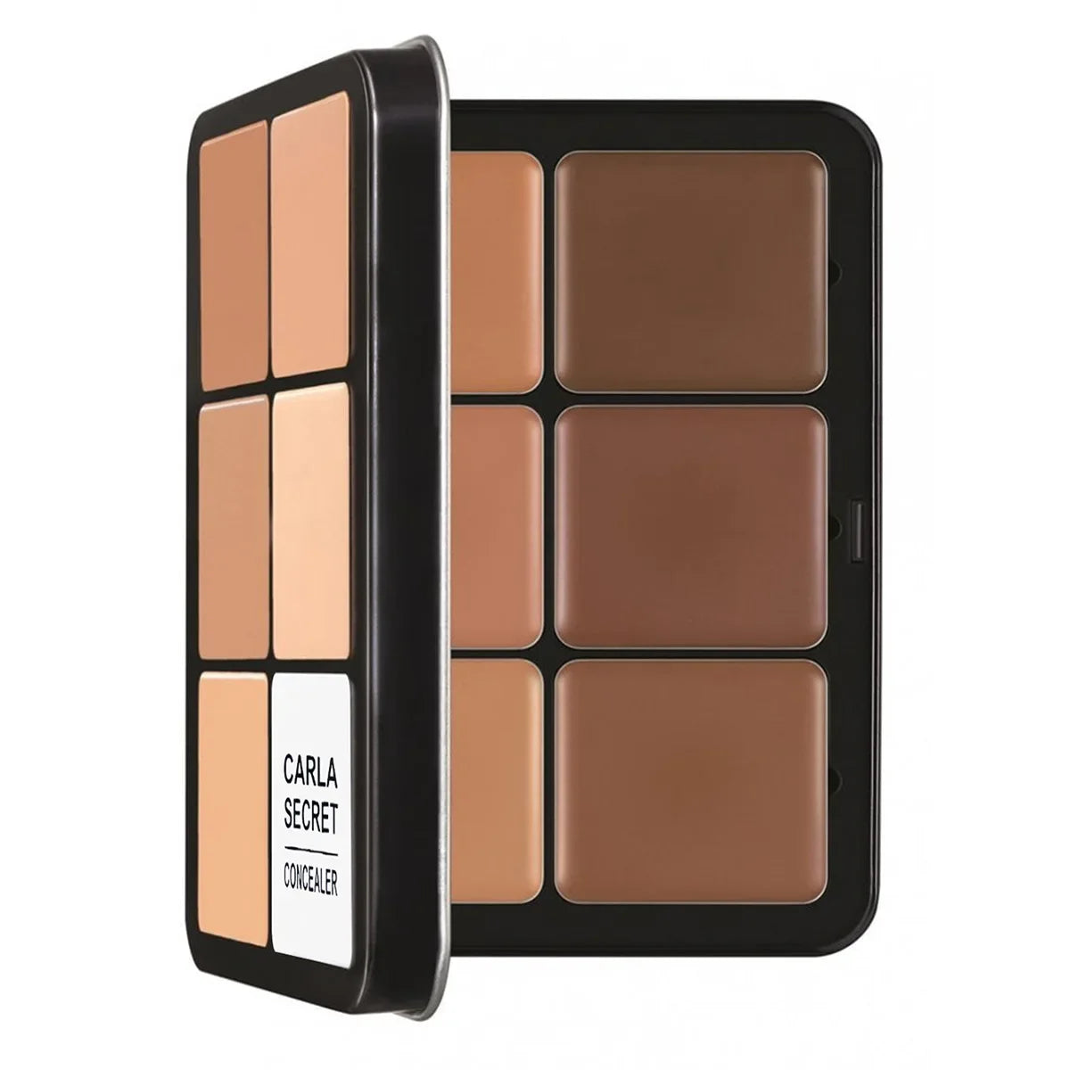 12 Colors Concealer Multi-Purpose Makeup Brightening Not Stuck Powder Contour and Highlighter Palette Bronzer Cream Palette