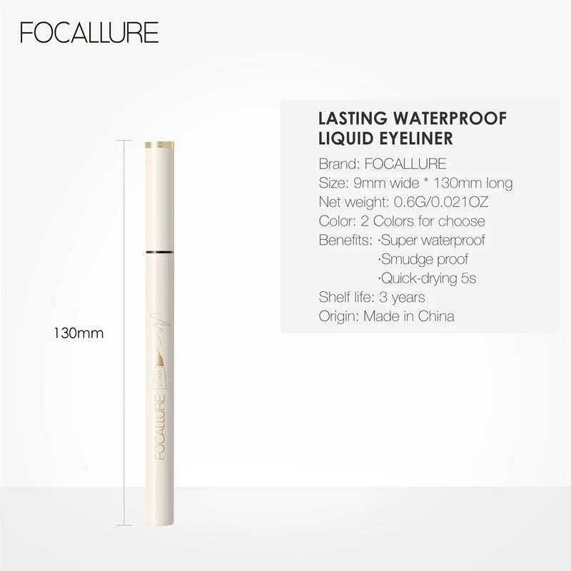 FOCALLURE Liquid Eyeliner Pen – Waterproof Gel Pencil, Long Lasting Quick-Dry Eye Makeup for Women - Lylamor.com