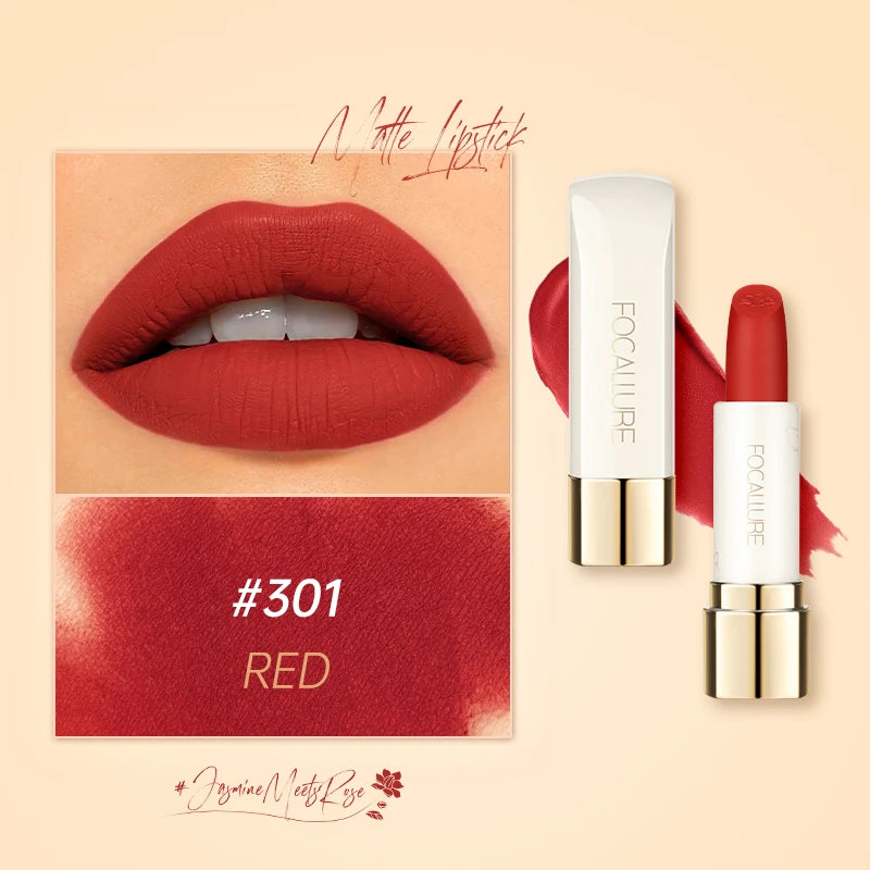 FOCALLURE 16 Shades Matte Lipstick – Long-Lasting, Waterproof & High-Pigment Lip Color for Women - Lylamor.com