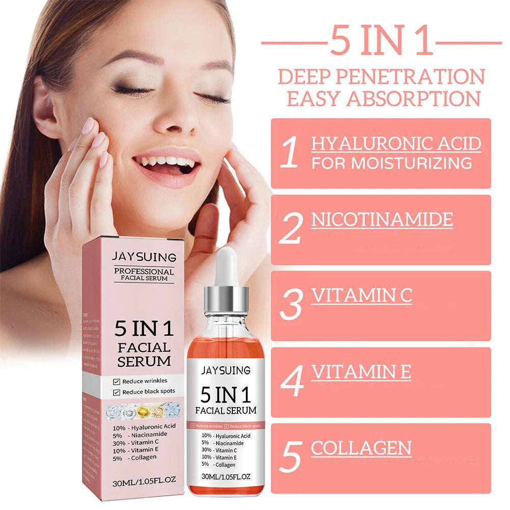 5-in-1 Vitamin C Face Serum – Brightening, Firming & Pore-Minimizing Treatment