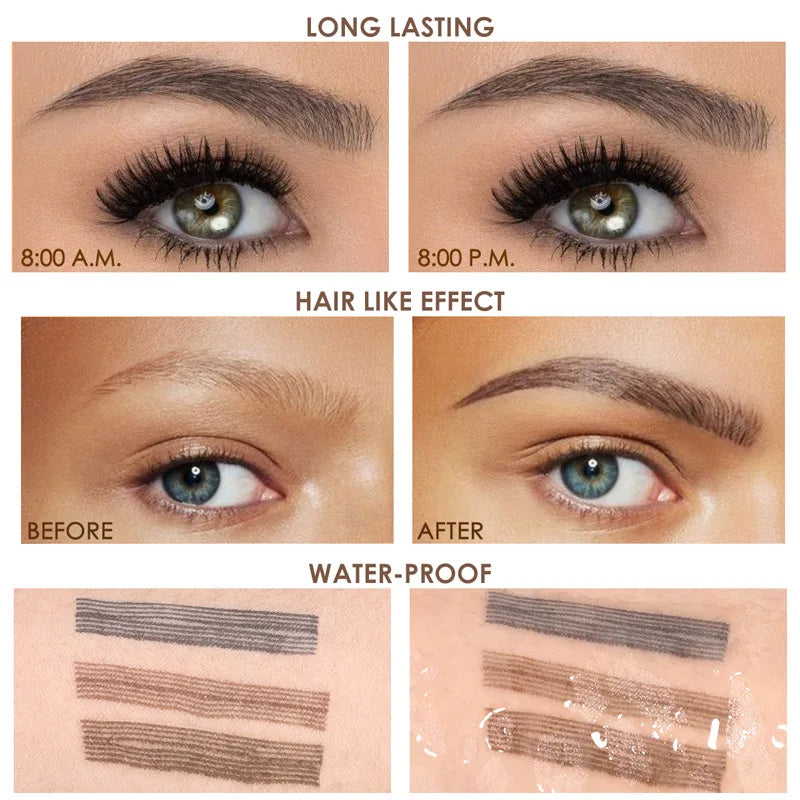 4 Forks Eyebrow Pencil – Waterproof, Long-Lasting & Natural Brow Enhancer - Lylamor.com