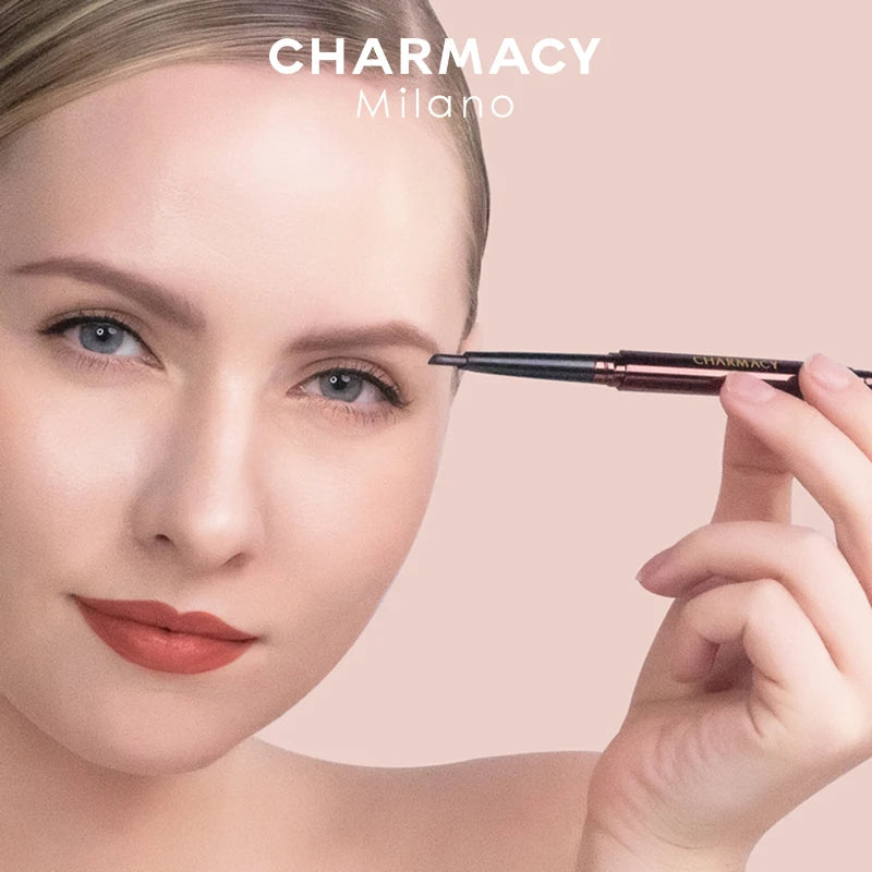CHARMACY Professional 2-in-1 Triangle Eyebrow Pencil | Long-Lasting Waterproof Brow Definer