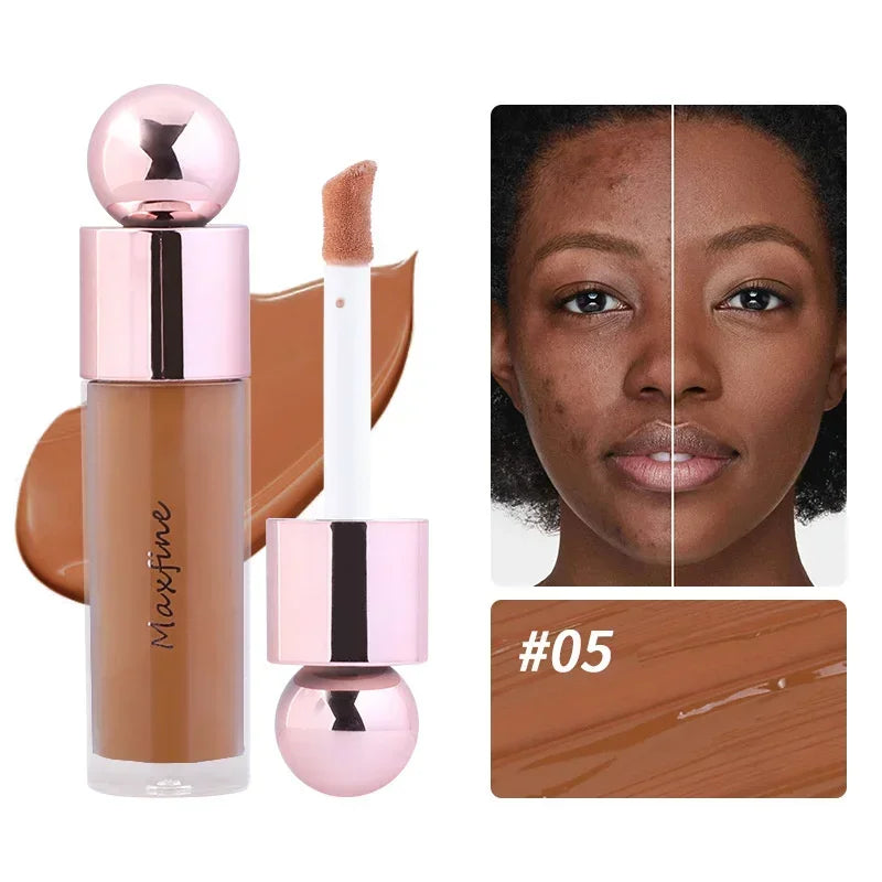 Cream Concealer Full Coverage Foundation Cream For Dark Skin Oil-Control Korean Moisturizing Foundation Lasting Base Makeup