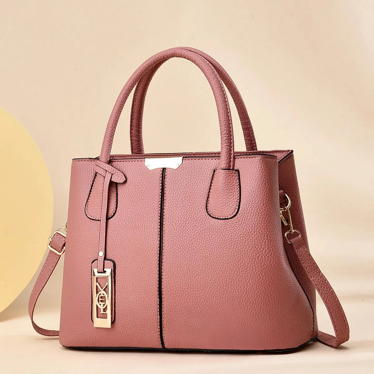 Leather Handbag for Women with Zipper Closure - Lylamor.com